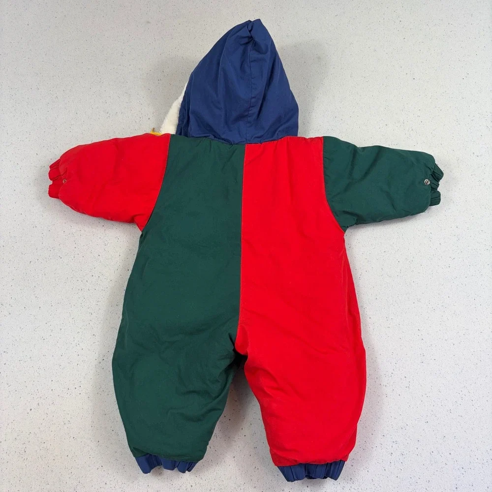HUSH PUPPIES Vintage Multicolor Primary Colorblock Snowsuit 18M‎